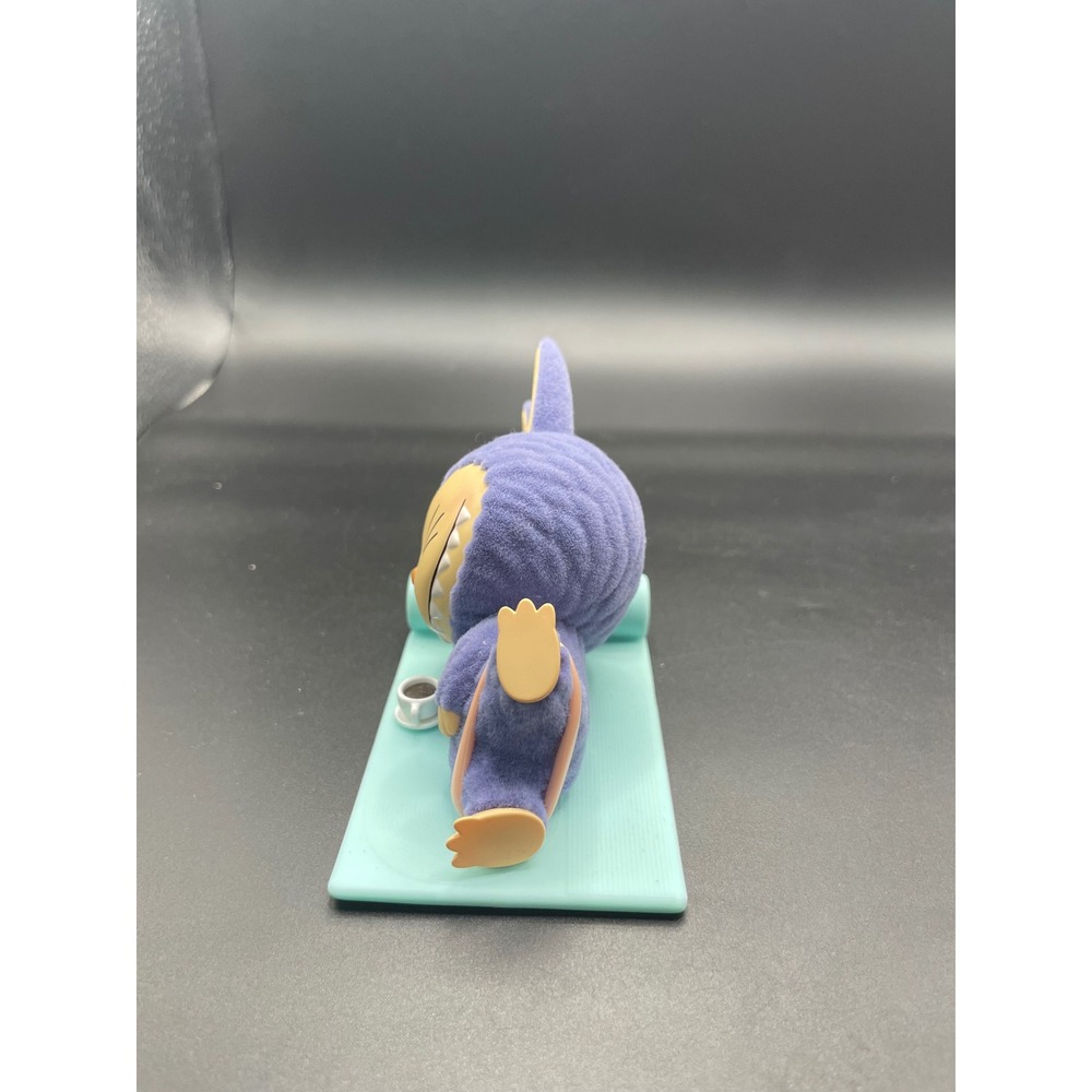 Pop Mart Labubu The Monsters Lazy Yoga Americano Purple Flocked Figure Blind Box - Picture 3 of 7